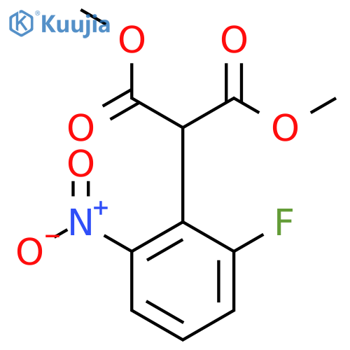 Propanedioic acid, (2-fluoro-6-nitrophenyl)-, dimethyl ester structure