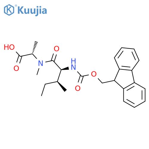 (2S)-2-(2S,3S)-2-({(9H-fluoren-9-yl)methoxycarbonyl}amino)-N,3-dimethylpentanamidopropanoic acid structure