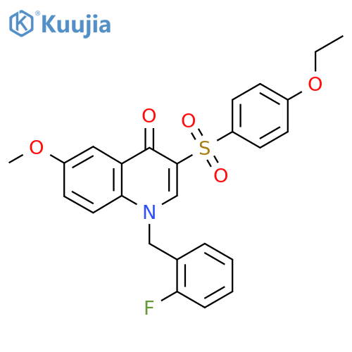 3-(4-ethoxybenzenesulfonyl)-1-(2-fluorophenyl)methyl-6-methoxy-1,4-dihydroquinolin-4-one structure