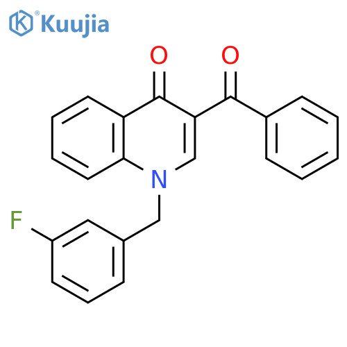 3-benzoyl-1-(3-fluorophenyl)methyl-1,4-dihydroquinolin-4-one structure