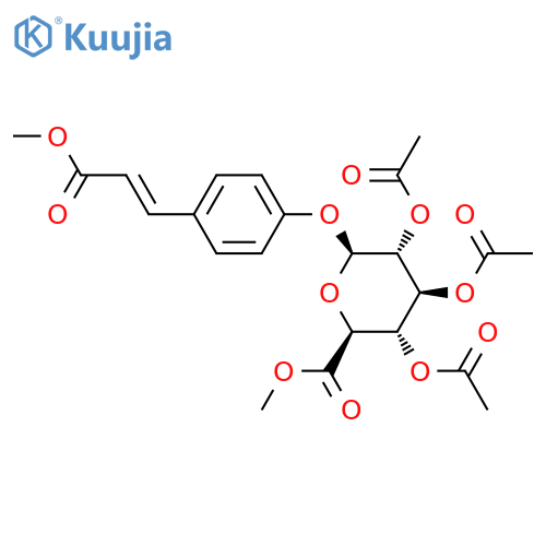 p-Coumaric Acid 2,3,4-Tri-O-acetyl-β-D-glucuronide Methyl Ester structure