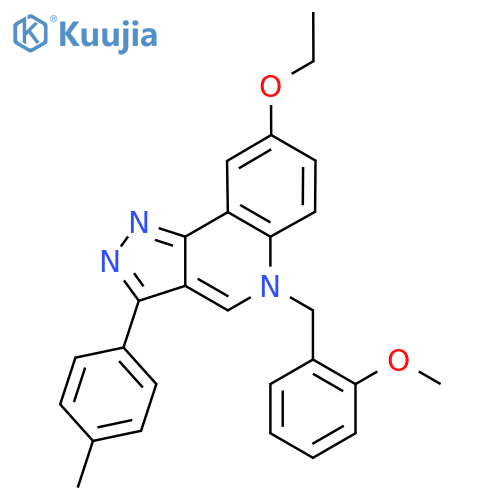 8-ethoxy-5-(2-methoxyphenyl)methyl-3-(4-methylphenyl)-5H-pyrazolo4,3-cquinoline structure