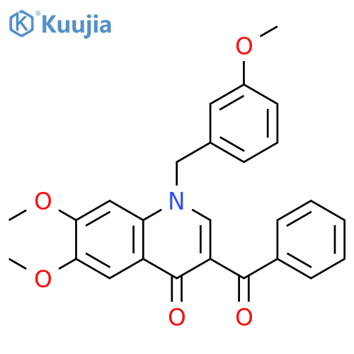 3-benzoyl-6,7-dimethoxy-1-(3-methoxyphenyl)methyl-1,4-dihydroquinolin-4-one structure