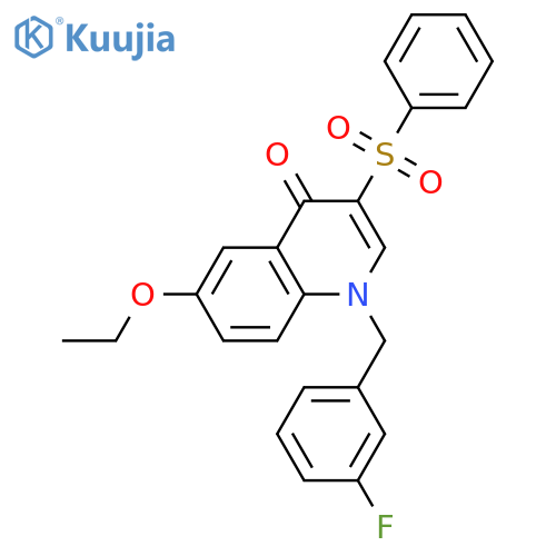 3-(benzenesulfonyl)-6-ethoxy-1-(3-fluorophenyl)methyl-1,4-dihydroquinolin-4-one structure