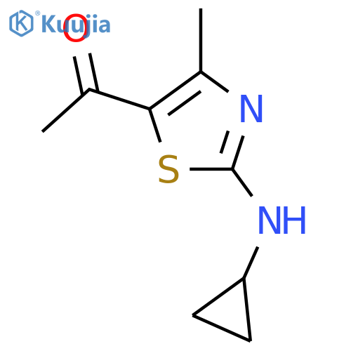 1-2-(cyclopropylamino)-4-methyl-1,3-thiazol-5-ylethan-1-one structure