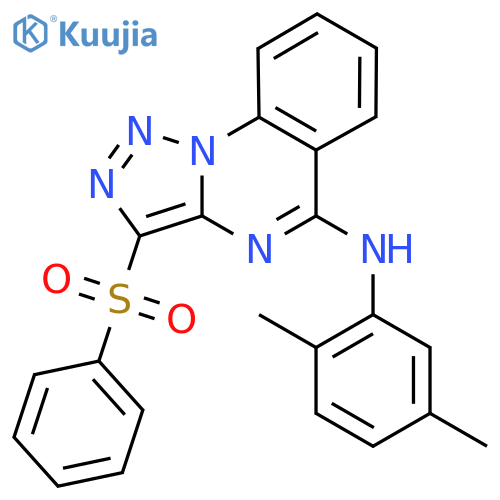 3-(benzenesulfonyl)-N-(2,5-dimethylphenyl)-1,2,3triazolo1,5-aquinazolin-5-amine structure