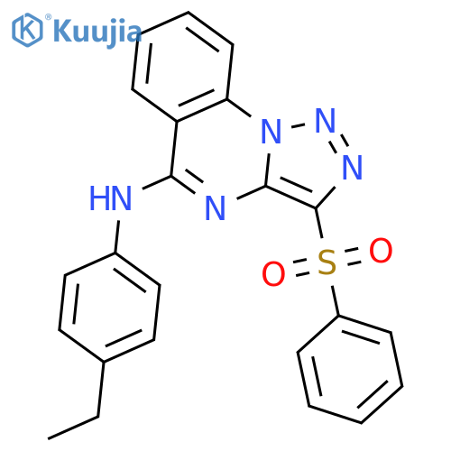 3-(benzenesulfonyl)-N-(4-ethylphenyl)-1,2,3triazolo1,5-aquinazolin-5-amine structure