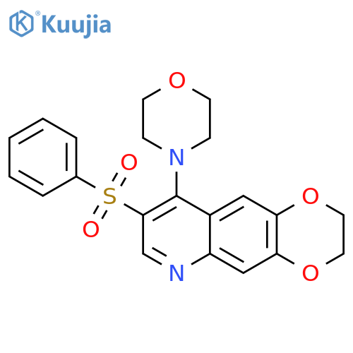 4-8-(benzenesulfonyl)-2H,3H-1,4dioxino2,3-gquinolin-9-ylmorpholine structure