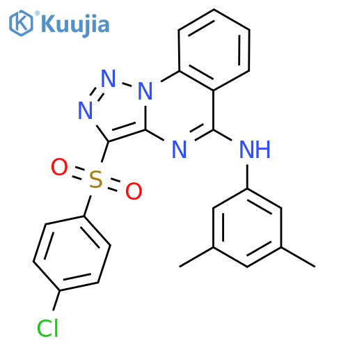 3-(4-chlorobenzenesulfonyl)-N-(3,5-dimethylphenyl)-1,2,3triazolo1,5-aquinazolin-5-amine structure