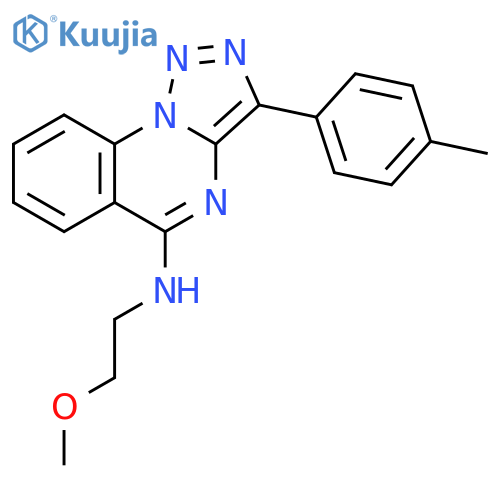 N-(2-methoxyethyl)-3-(4-methylphenyl)-1,2,3triazolo1,5-aquinazolin-5-amine structure