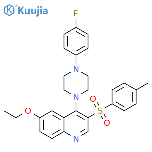 6-ethoxy-4-4-(4-fluorophenyl)piperazin-1-yl-3-(4-methylbenzenesulfonyl)quinoline structure
