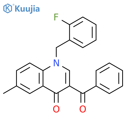 3-benzoyl-1-(2-fluorophenyl)methyl-6-methyl-1,4-dihydroquinolin-4-one structure