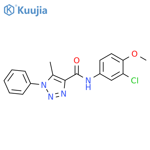 N-(3-chloro-4-methoxyphenyl)-5-methyl-1-phenyl-1H-1,2,3-triazole-4-carboxamide structure