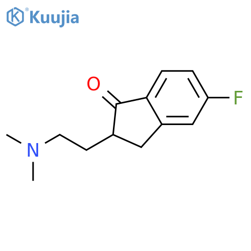 1H-Inden-1-one, 2-[2-(dimethylamino)ethyl]-5-fluoro-2,3-dihydro- structure