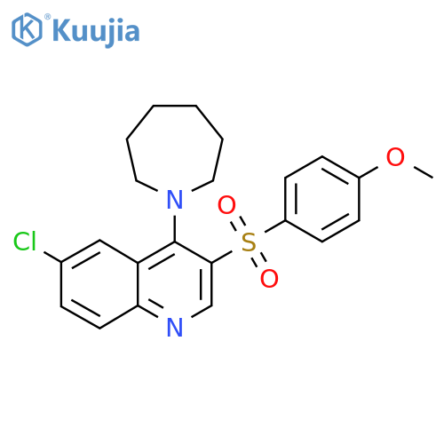 4-(azepan-1-yl)-6-chloro-3-(4-methoxybenzenesulfonyl)quinoline structure