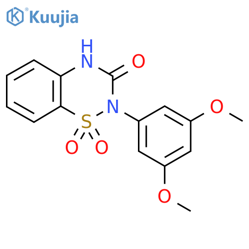 2-(3,5-dimethoxyphenyl)-3,4-dihydro-2H-1lambda6,2,4-benzothiadiazine-1,1,3-trione structure