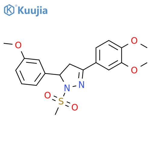 3-(3,4-dimethoxyphenyl)-1-methanesulfonyl-5-(3-methoxyphenyl)-4,5-dihydro-1H-pyrazole structure