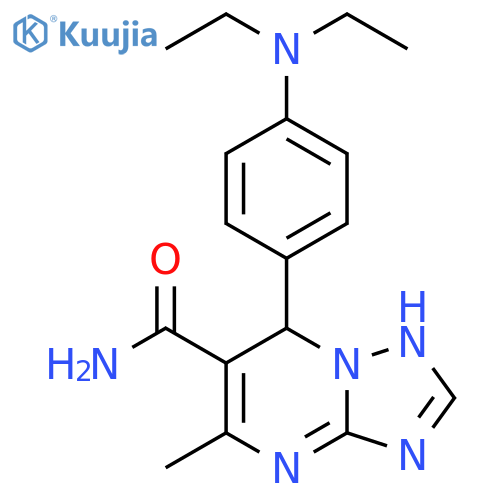 7-4-(diethylamino)phenyl-5-methyl-4H,7H-1,2,4triazolo1,5-apyrimidine-6-carboxamide structure