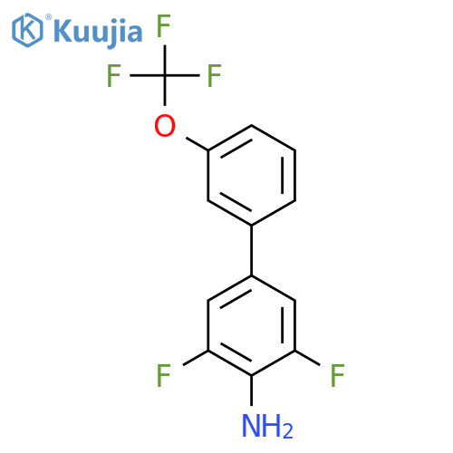 [1,1'-Biphenyl]-4-amine, 3,5-difluoro-3'-(trifluoromethoxy)- structure