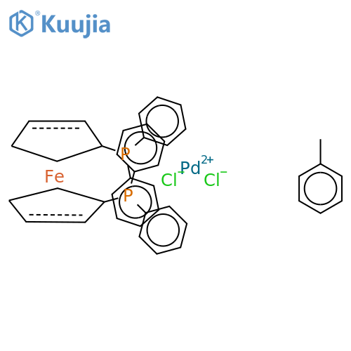 (1,1'-Bis(diphenylphosphino)ferrocene)dichloropalladium Toluene structure