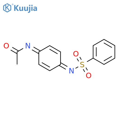 Acetamide, N-[4-[(phenylsulfonyl)imino]-2,5-cyclohexadien-1-ylidene]- structure