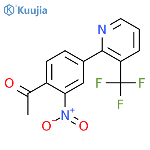 Ethanone, 1-[2-nitro-4-[3-(trifluoromethyl)-2-pyridinyl]phenyl]- structure