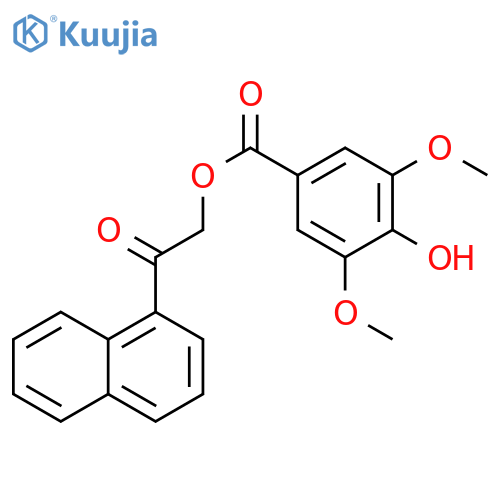 2-(naphthalen-1-yl)-2-oxoethyl 4-hydroxy-3,5-dimethoxybenzoate structure