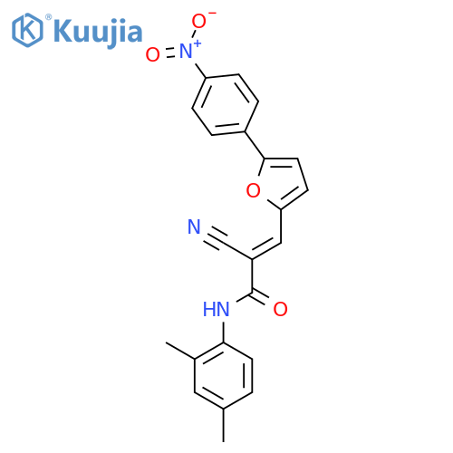 (2E)-2-cyano-N-(2,4-dimethylphenyl)-3-5-(4-nitrophenyl)furan-2-ylprop-2-enamide structure