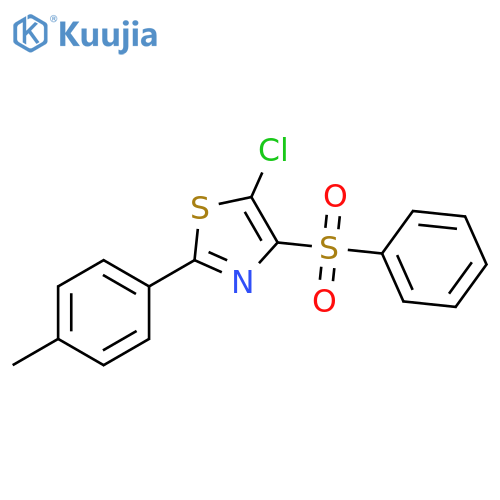 4-(benzenesulfonyl)-5-chloro-2-(4-methylphenyl)-1,3-thiazole structure
