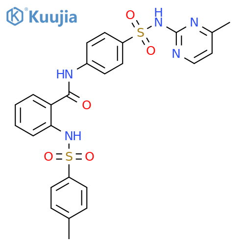 2-(4-methylbenzenesulfonamido)-N-{4-(4-methylpyrimidin-2-yl)sulfamoylphenyl}benzamide structure