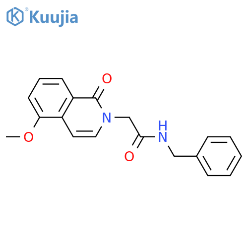 N-benzyl-2-(5-methoxy-1-oxo-1,2-dihydroisoquinolin-2-yl)acetamide structure