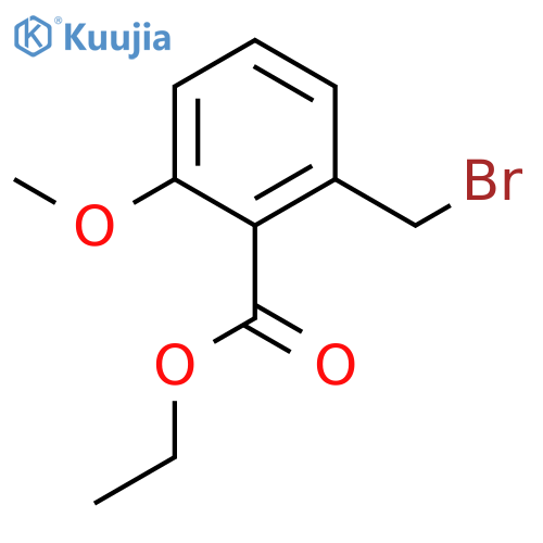 Benzoic acid, 2-(bromomethyl)-6-methoxy-, ethyl ester structure