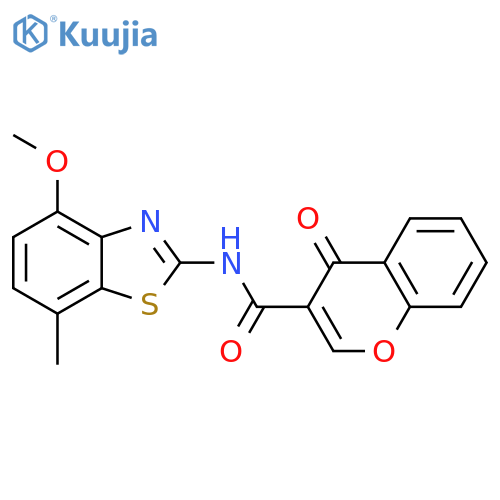 N-(4-methoxy-7-methyl-1,3-benzothiazol-2-yl)-4-oxo-4H-chromene-3-carboxamide structure