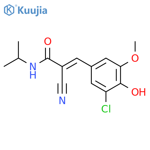 3-(3-Chloro-4-hydroxy-5-methoxyphenyl)-2-cyano-N-(1-methylethyl)-2-propenamide structure