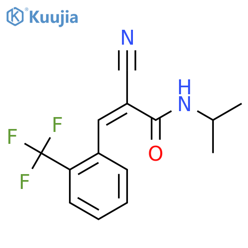 2-cyano-N-(propan-2-yl)-3-2-(trifluoromethyl)phenylprop-2-enamide structure