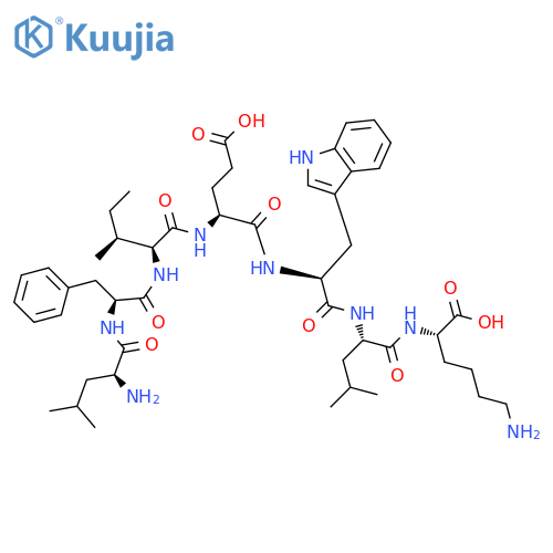 Leucyl-Phenylalanyl-Isoleucyl-Glutamyl-Tryptophyl-Leucyl-Lysine xTFA Salt structure