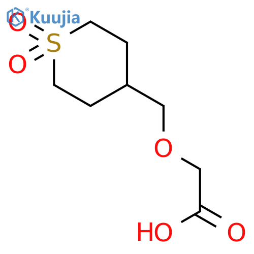 ACETIC ACID, [(TETRAHYDRO-1,1-DIOXIDO-2H-THIOPYRAN-4-YL)METHOXY]- structure