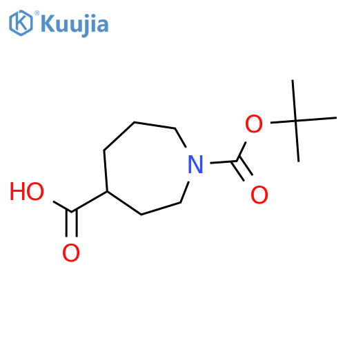 1-[(tert-butoxy)carbonyl]azepane-4-carboxylic acid structure