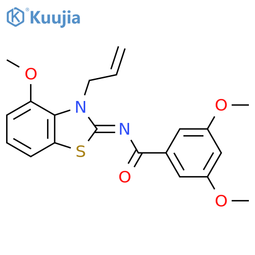 3,5-dimethoxy-N-(2Z)-4-methoxy-3-(prop-2-en-1-yl)-2,3-dihydro-1,3-benzothiazol-2-ylidenebenzamide structure
