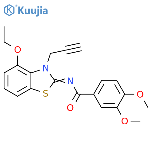 N-(2Z)-4-ethoxy-3-(prop-2-yn-1-yl)-2,3-dihydro-1,3-benzothiazol-2-ylidene-3,4-dimethoxybenzamide structure