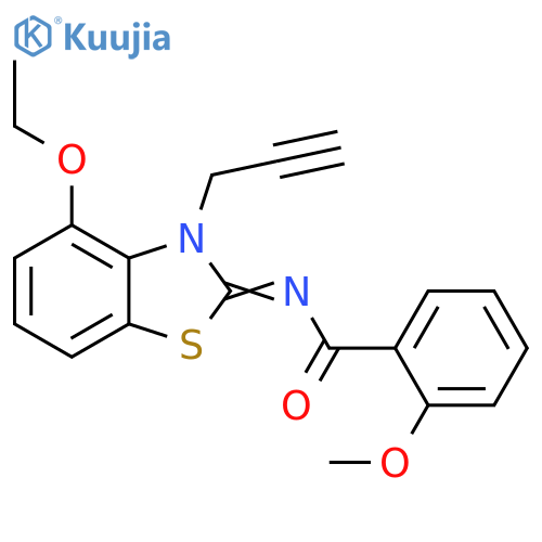 N-(2Z)-4-ethoxy-3-(prop-2-yn-1-yl)-2,3-dihydro-1,3-benzothiazol-2-ylidene-2-methoxybenzamide structure