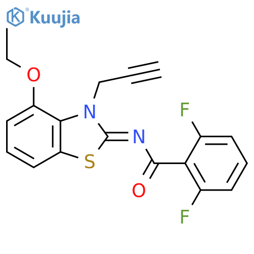 N-(2Z)-4-ethoxy-3-(prop-2-yn-1-yl)-2,3-dihydro-1,3-benzothiazol-2-ylidene-2,6-difluorobenzamide structure