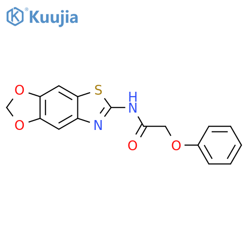 N-{4,6-dioxa-10-thia-12-azatricyclo7.3.0.0^{3,7}dodeca-1(9),2,7,11-tetraen-11-yl}-2-phenoxyacetamide structure
