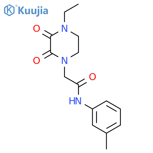2-(4-ethyl-2,3-dioxopiperazin-1-yl)-N-(3-methylphenyl)acetamide structure