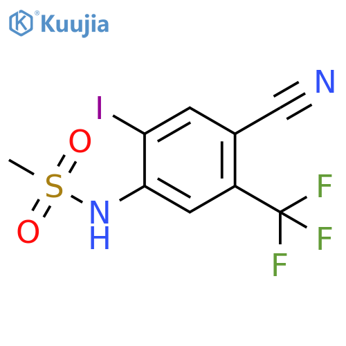 N-(4-Cyano-2-iodo-5-(trifluoromethyl)-phenyl)methanesulfonamide structure