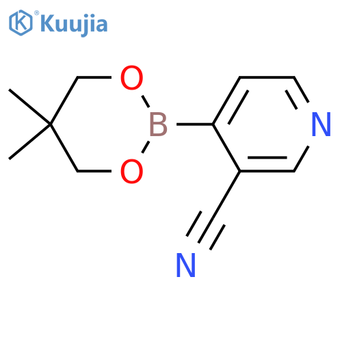 4-(5,5-dimethyl-1,3,2-dioxaborinan-2-yl)nicotinonitrile structure
