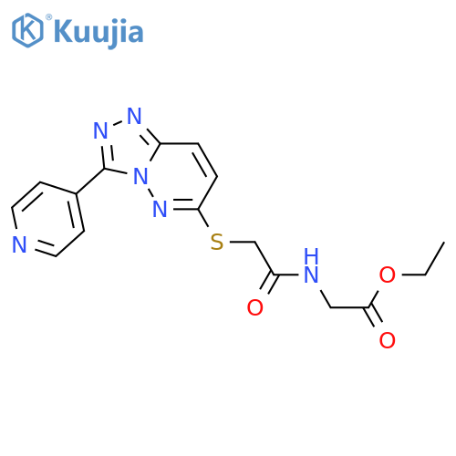 ethyl 2-(2-{3-(pyridin-4-yl)-1,2,4triazolo4,3-bpyridazin-6-ylsulfanyl}acetamido)acetate structure