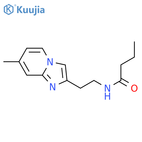 N-(2-{7-methylimidazo1,2-apyridin-2-yl}ethyl)butanamide structure
