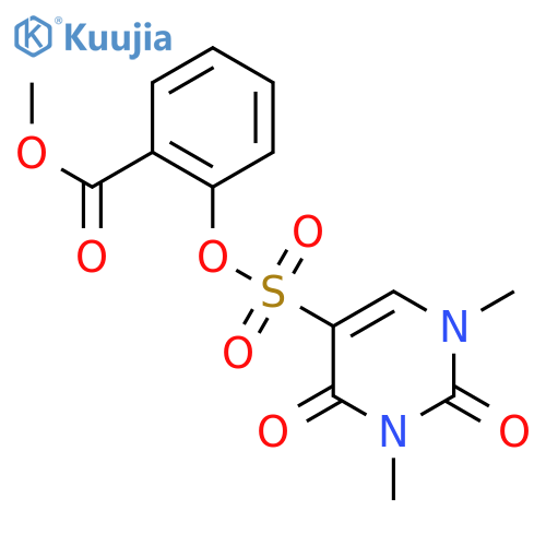 methyl 2-{(1,3-dimethyl-2,4-dioxo-1,2,3,4-tetrahydropyrimidin-5-yl)sulfonyloxy}benzoate structure