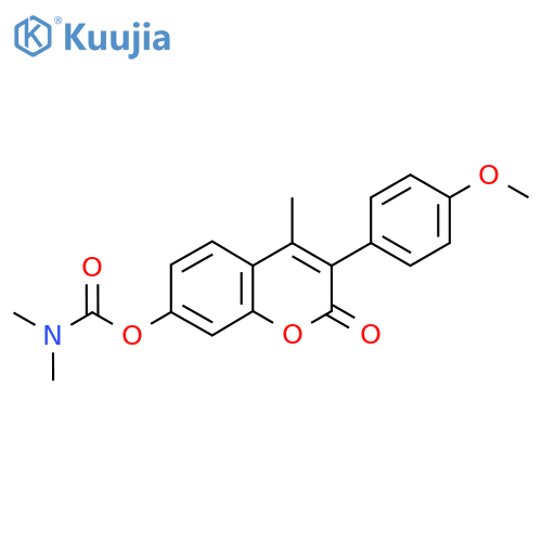 3-(4-methoxyphenyl)-4-methyl-2-oxo-2H-chromen-7-yl N,N-dimethylcarbamate structure